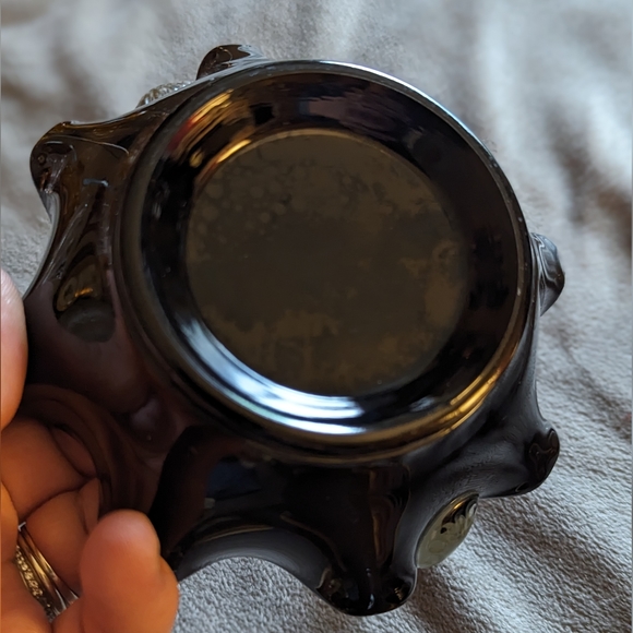 Glass basket ~ Black candy or trinket dish - Picture 3 of 5